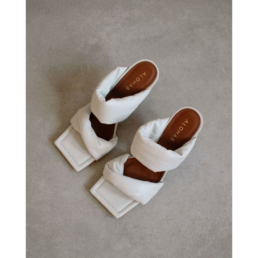 New Alohas Twist Strap Off White womens sandal sz 37